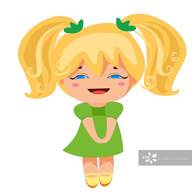 可爱金发公主图片素材