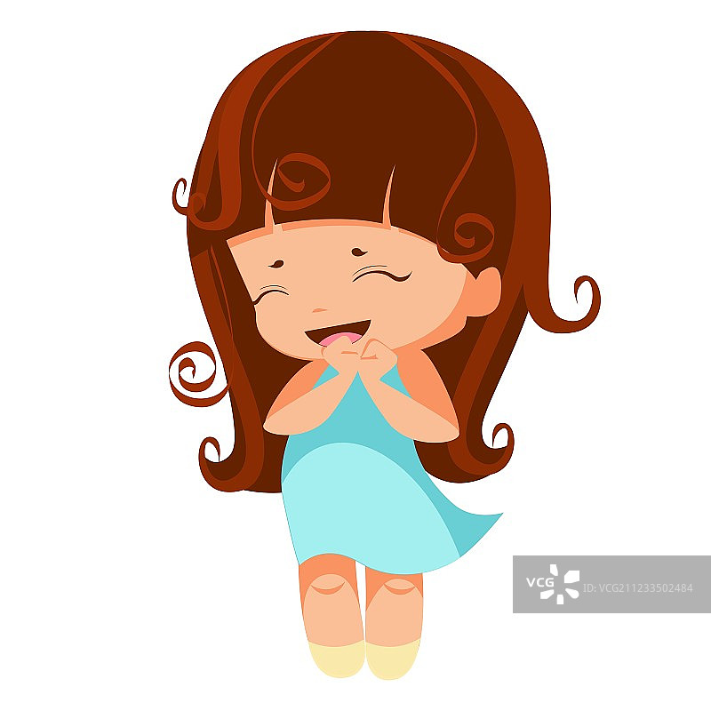 可爱棕发公主图片素材