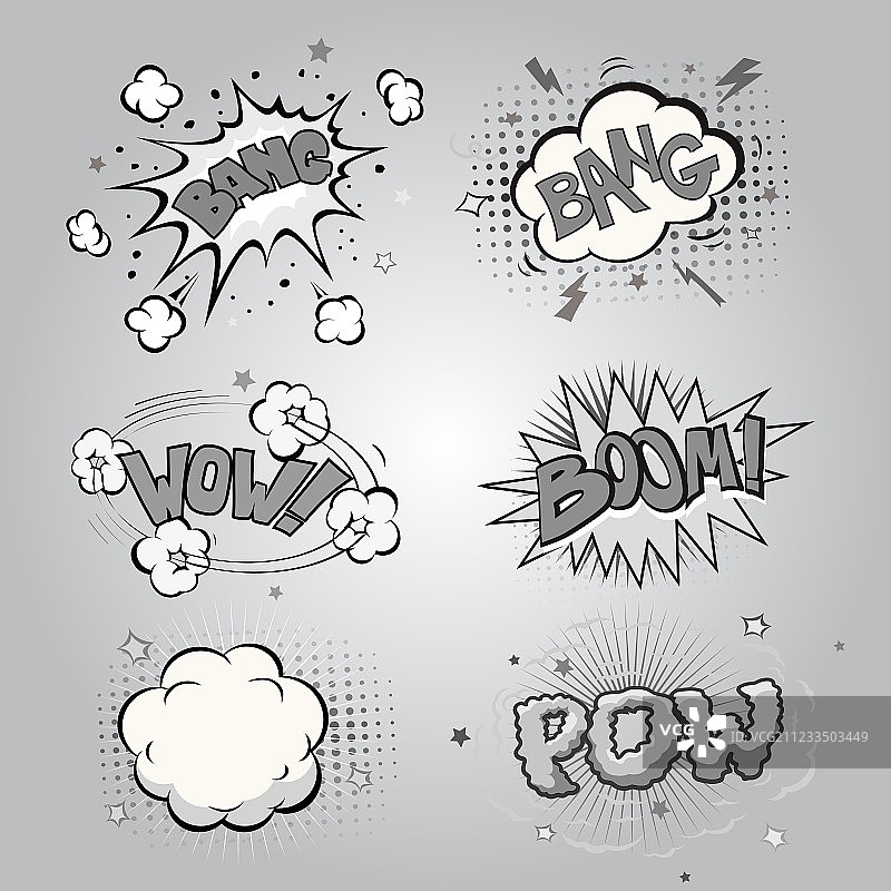 漫画书爆炸效果合集图片素材