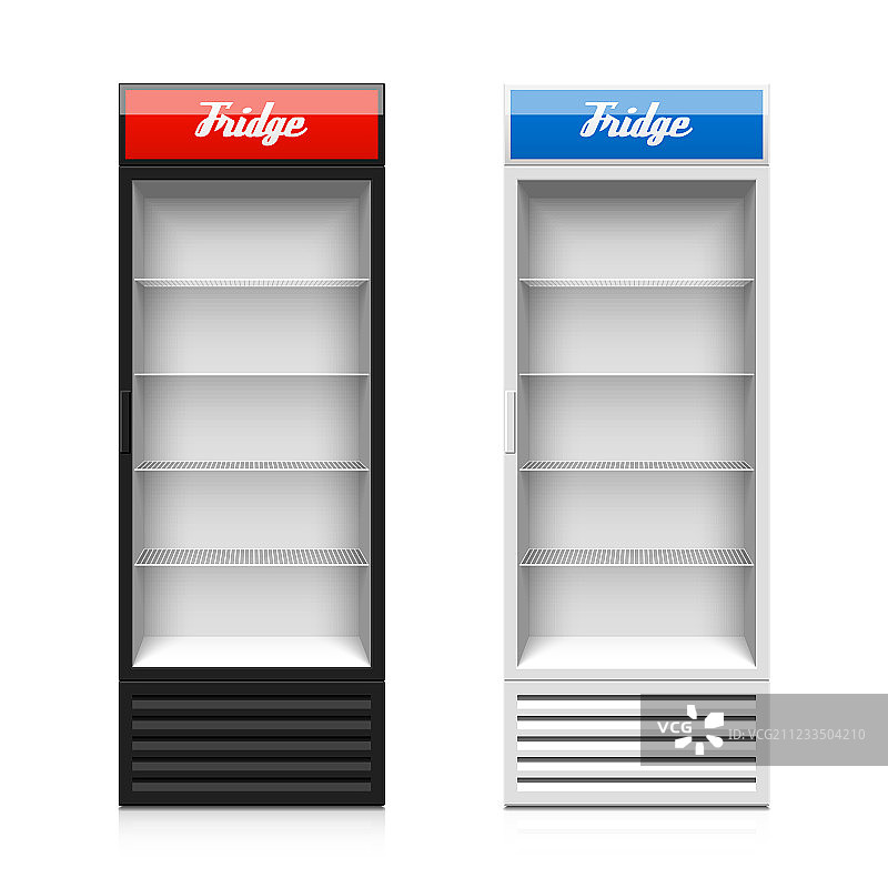 玻璃门展示冰箱图片素材