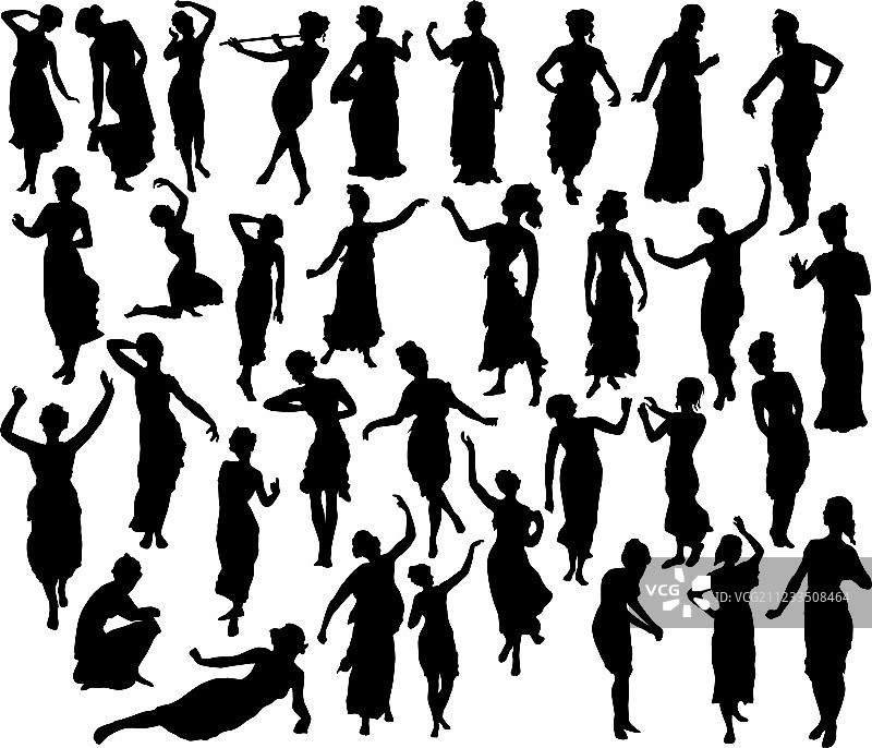 希腊女人剪影图片素材