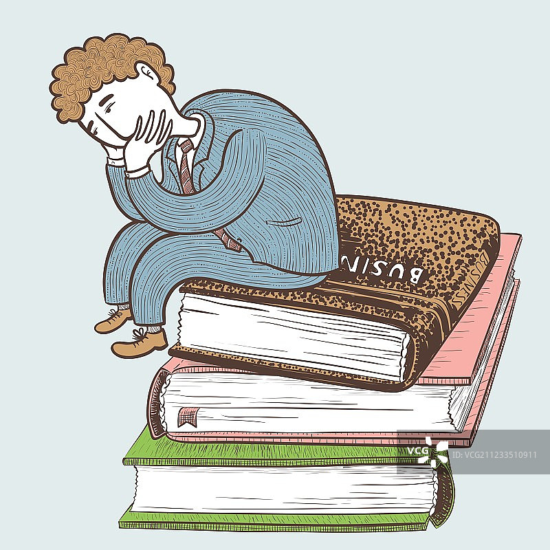 思考的男商人图片素材