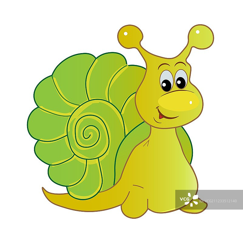 微笑的蜗牛卡通图片素材