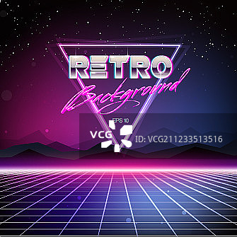 80年代复古科幻背景图片素材