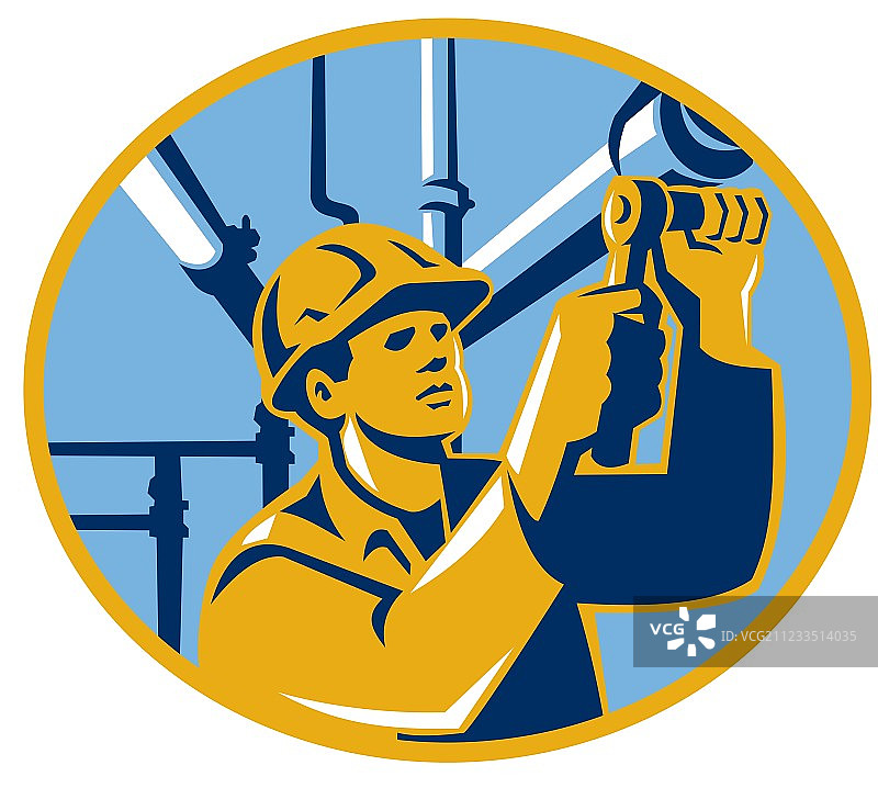 管道安装工、维修工、燃气工人、水管工图片素材