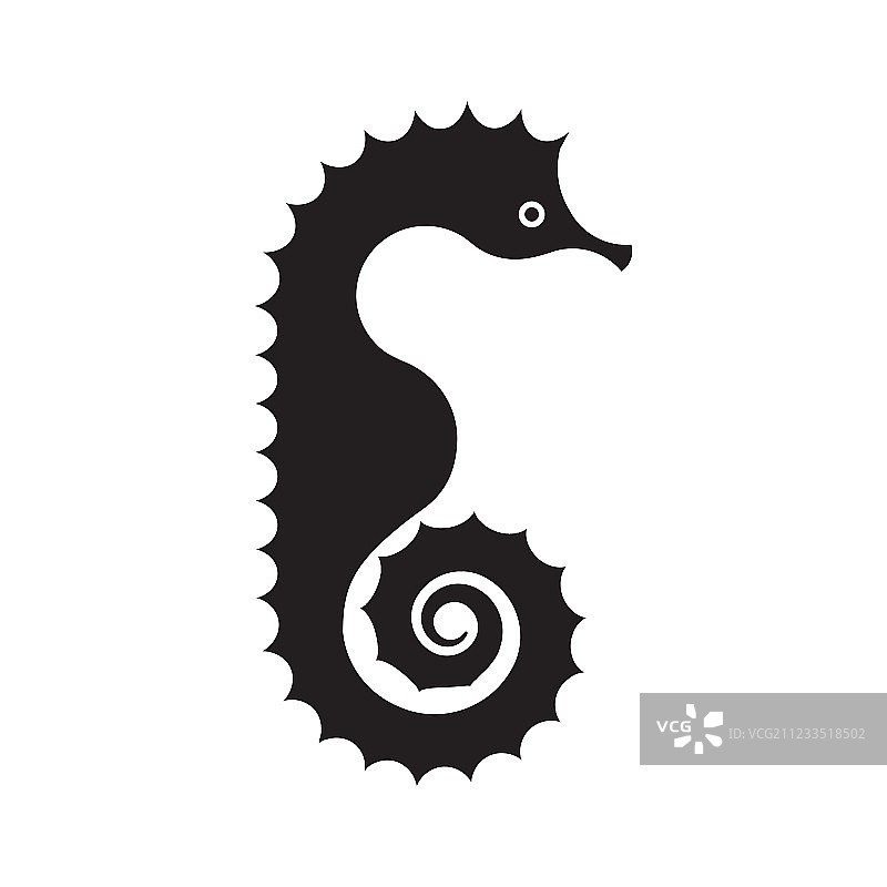 海马剪影图片素材