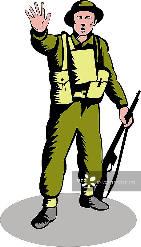 手持步枪的英国士兵图片素材