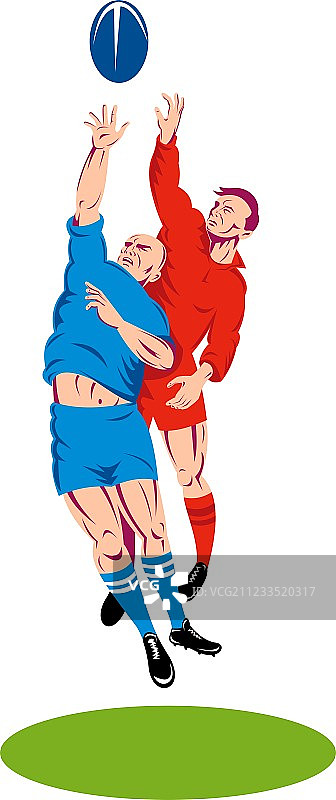 橄榄球运动员接球图片素材