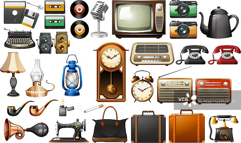 不同种类的古董图片素材