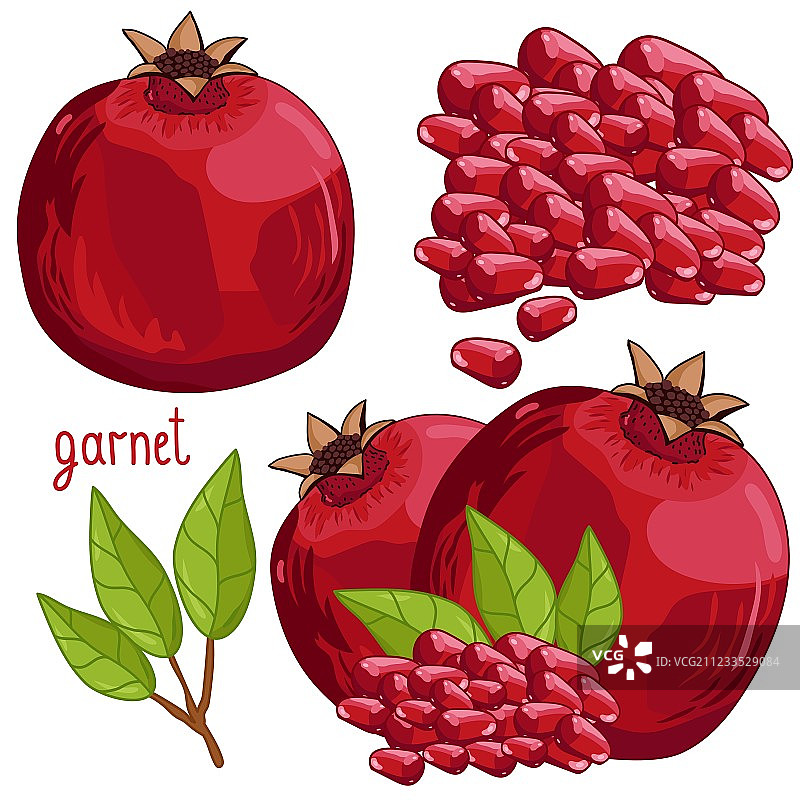 分离的石榴图片素材