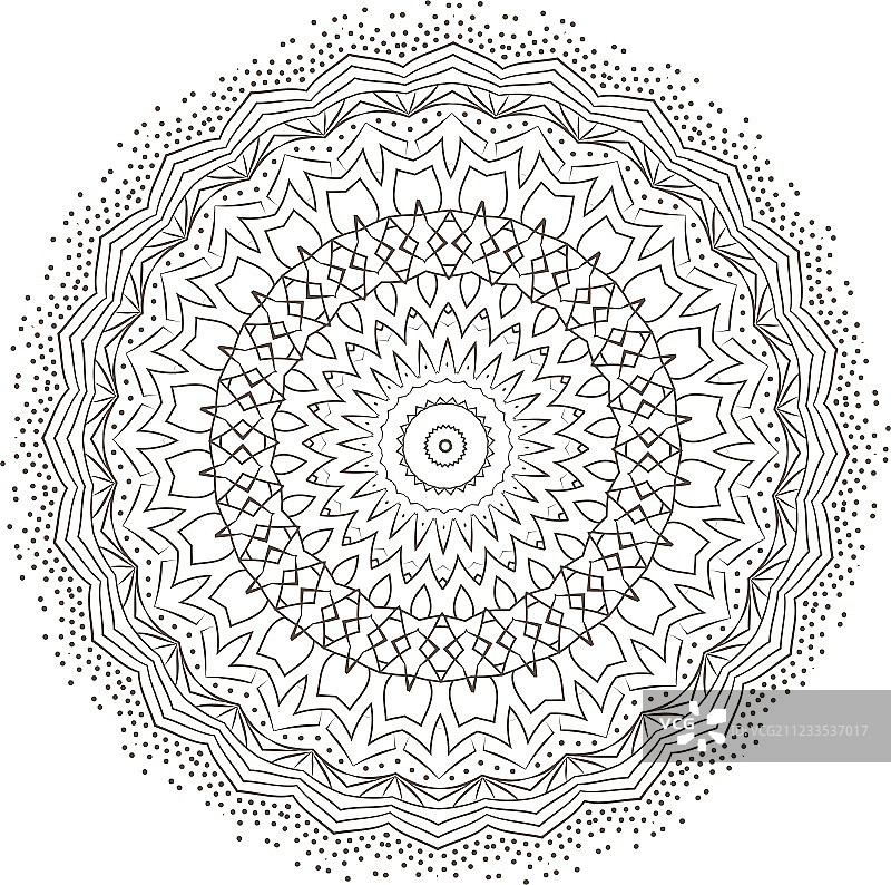 种族分形曼陀罗冥想看起来像图片素材