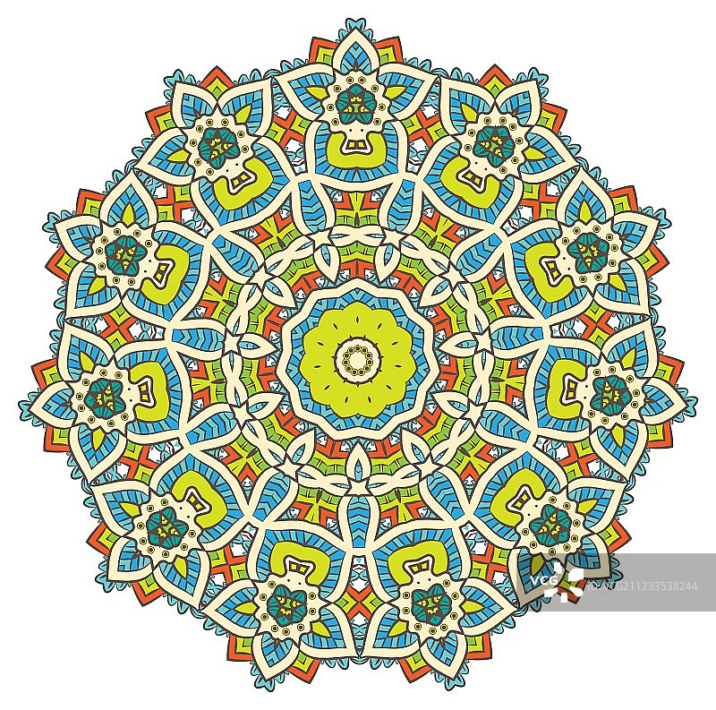 种族分形曼陀罗冥想看起来像图片素材