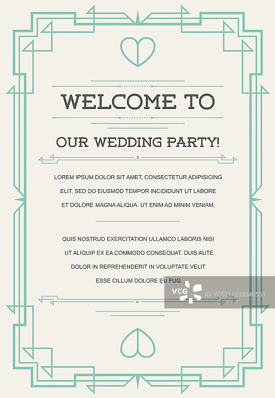 装饰艺术风格的优质邀请函图片素材