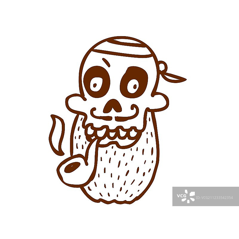 手绘海盗骷髅图片素材