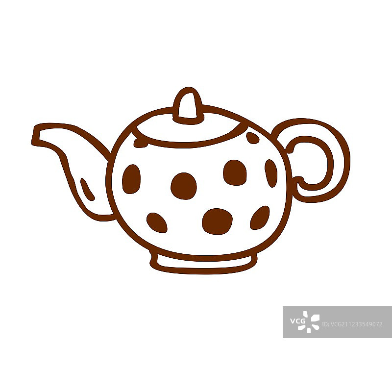 手绘水壶图片素材