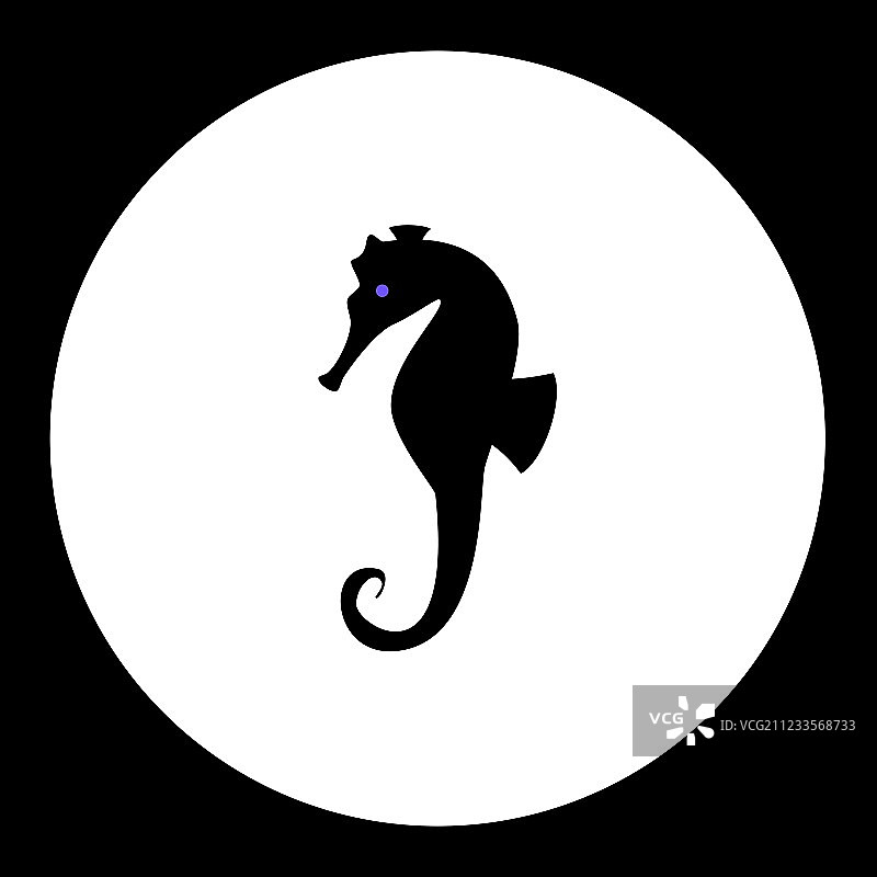 海马简约图标图片素材