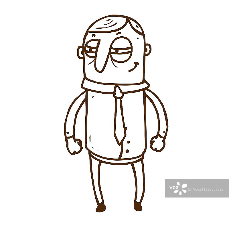 手绘策划中的男人图片素材