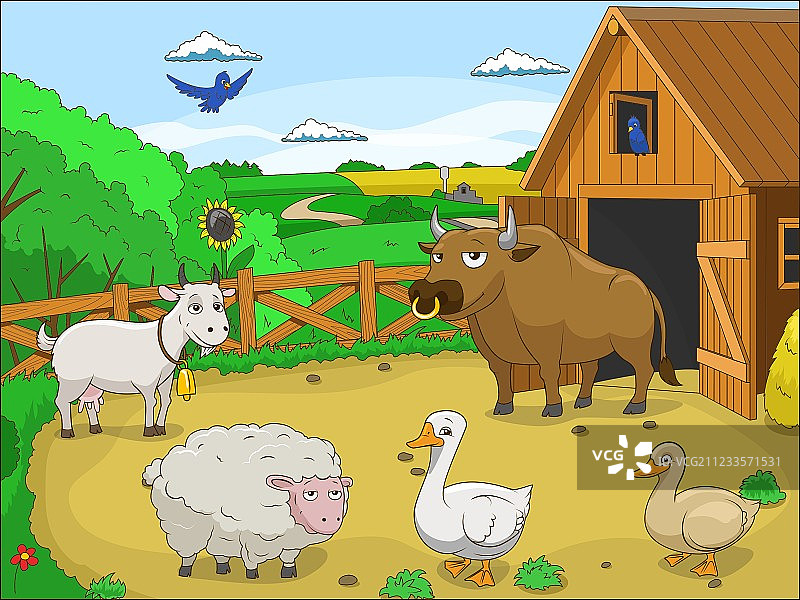 农场卡通教育图片素材