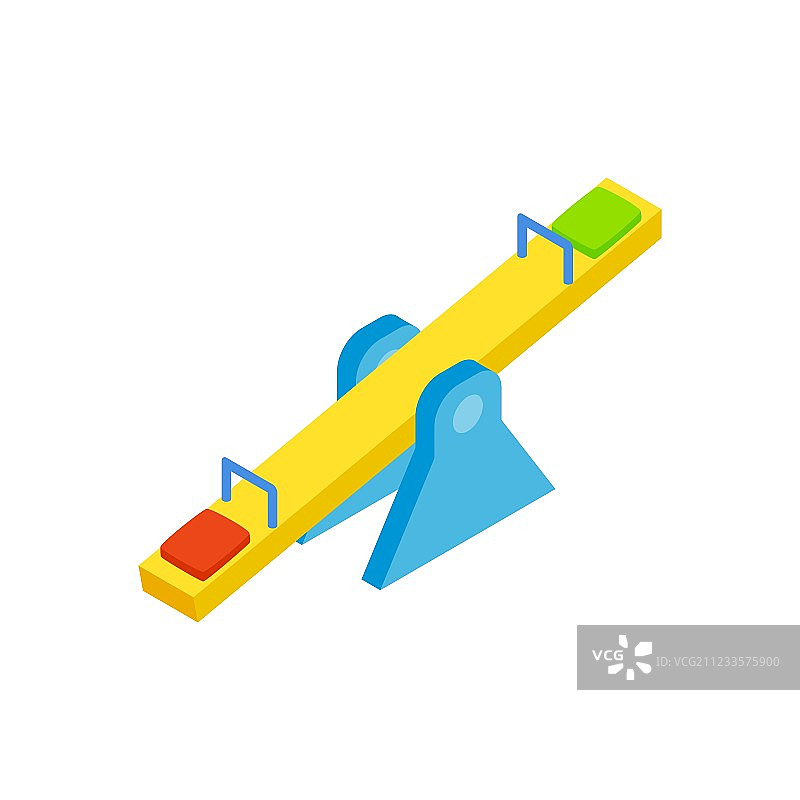 2.5D跷跷板3D图标图片素材