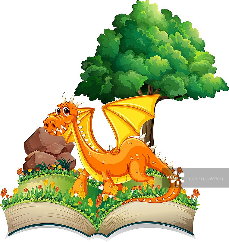 龙和书籍图片素材