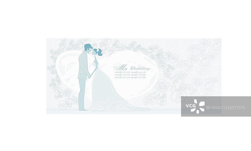 优雅的婚礼请柬图片素材