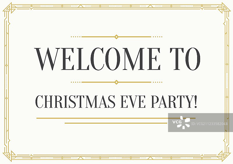 装饰艺术或新艺术风格的盖茨比主题邀请函图片素材