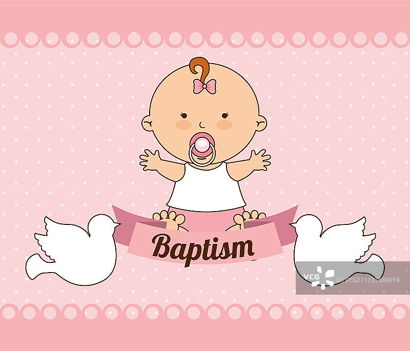 洗礼邀请函设计图片素材