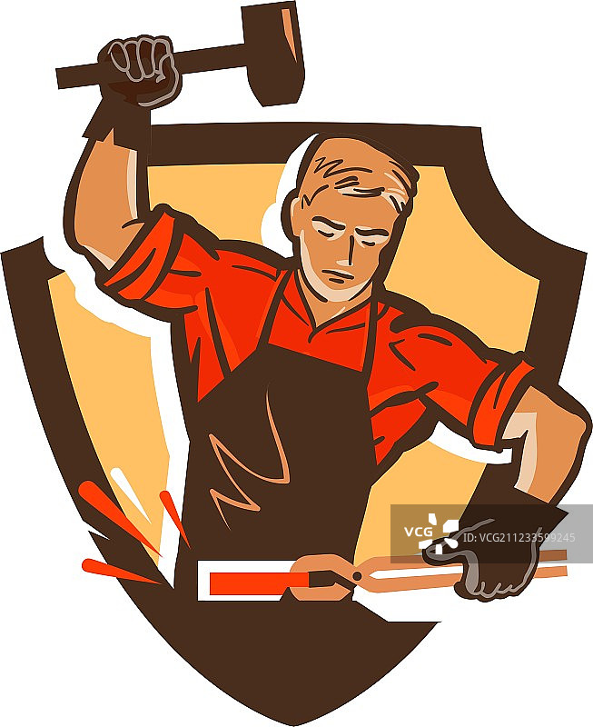 铁匠标志或图标图片素材