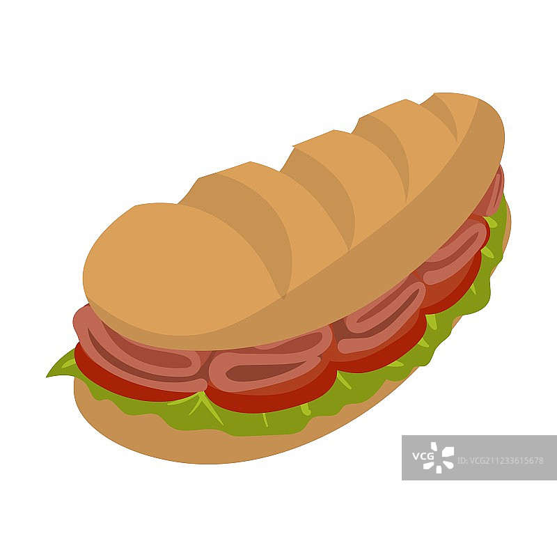 卡通潜艇三明治图片素材