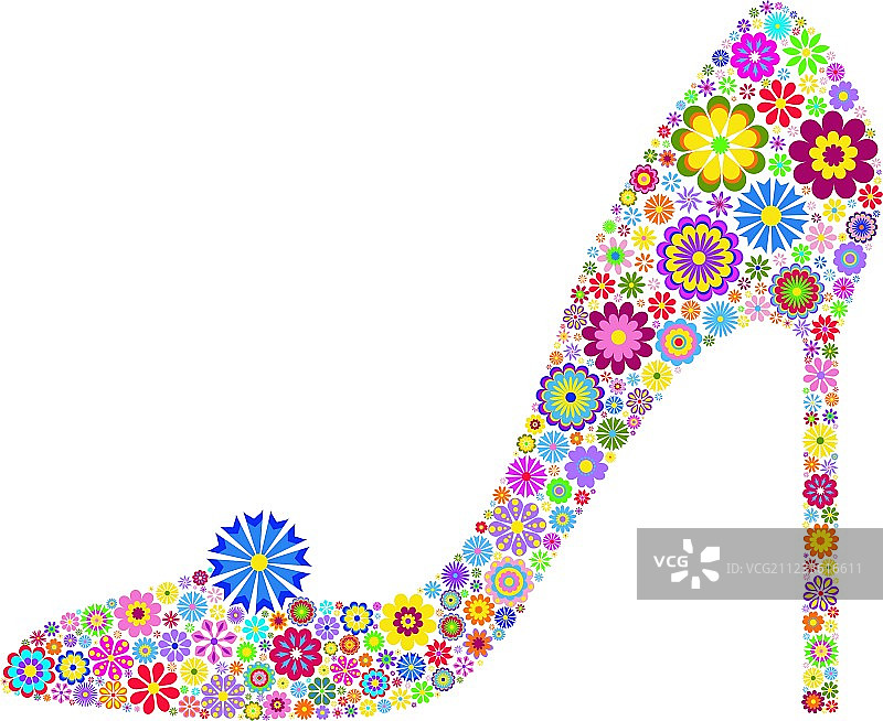 花卉鞋图片素材