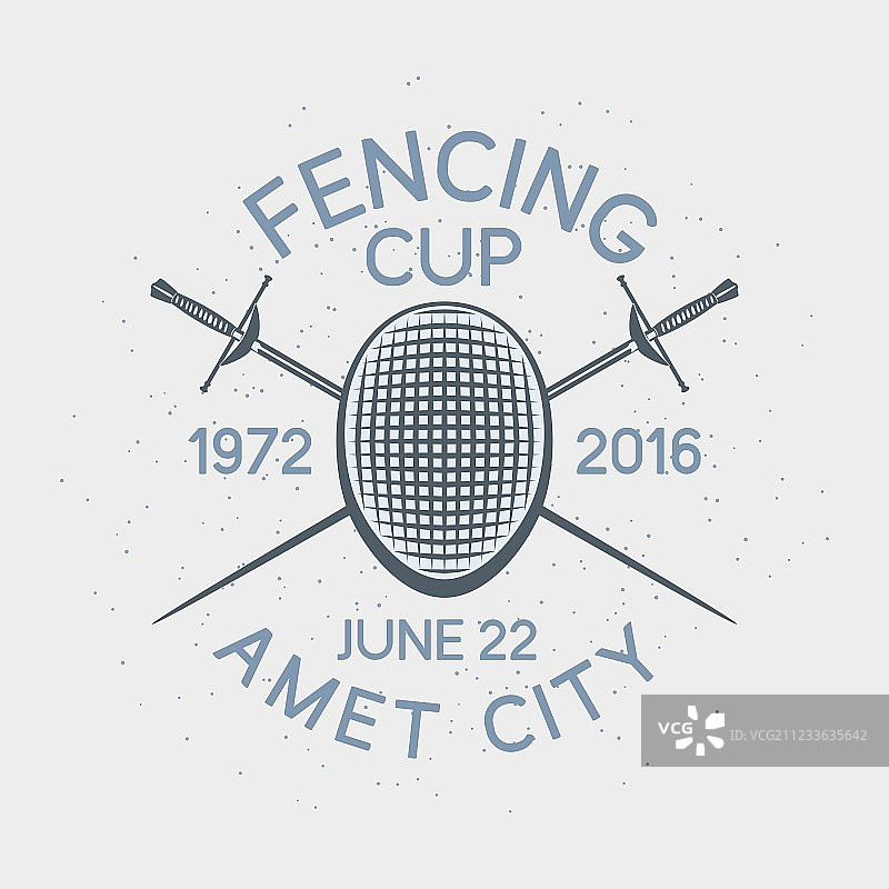 击剑杯比赛运动徽章图片素材