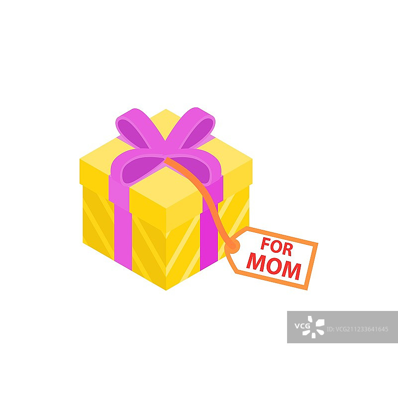 粉色丝带礼品盒与母亲节贺卡图标图片素材
