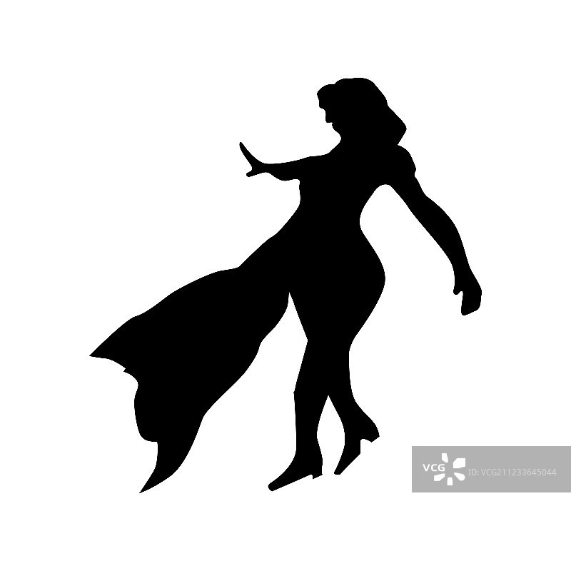 女超人剪影图片素材