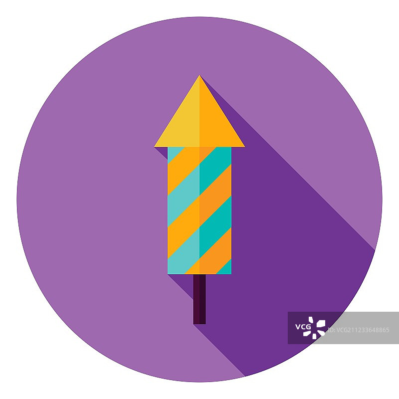 扁平风格鞭炮圆形图标图片素材