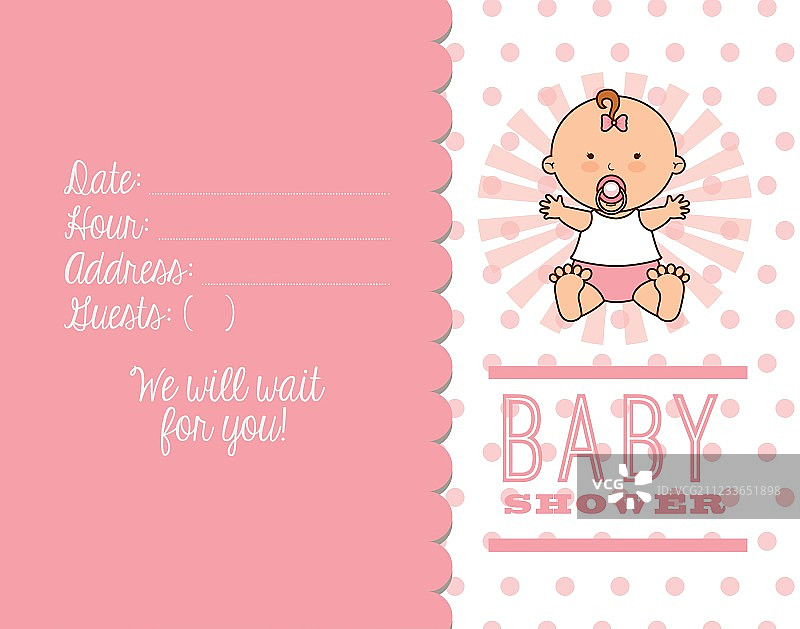 婴儿淋浴设计图片素材