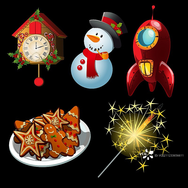 假日符号和娱乐卡通图案图片素材