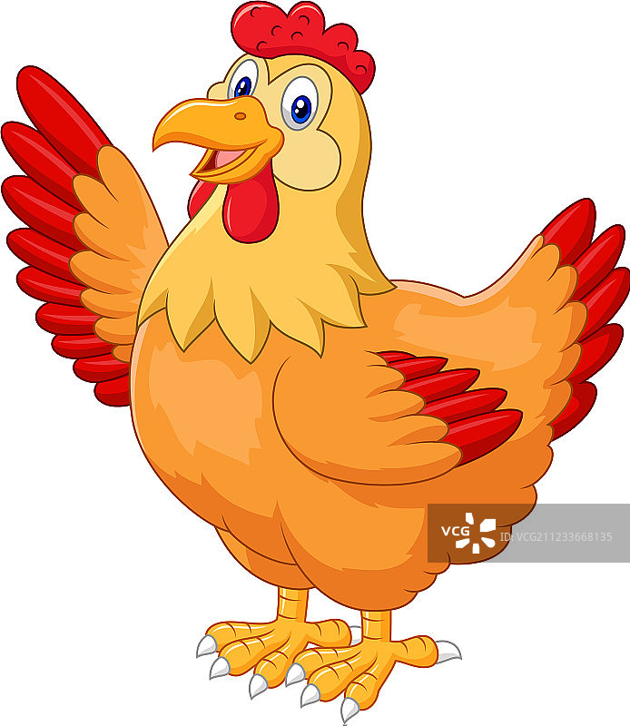挥手的母鸡图片素材