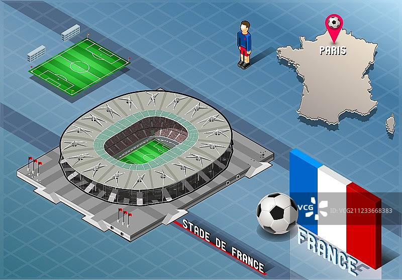 2.5D足球体育场：法兰西体育场 巴黎图片素材