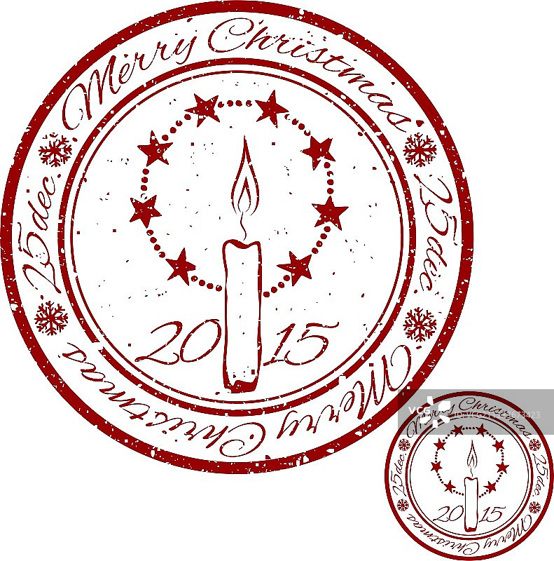 做旧风格圣诞印章图片素材