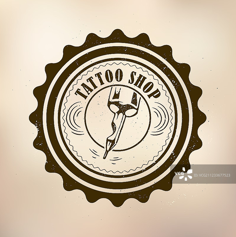复古风格纹身店图片素材