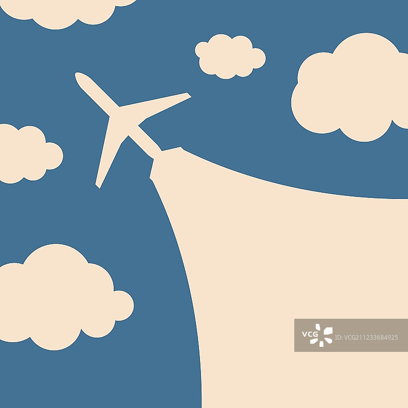 飞机与云朵抽象背景图片素材