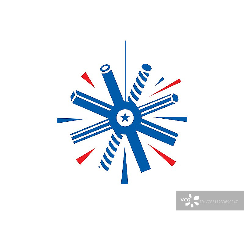 金属雪花标志图片素材