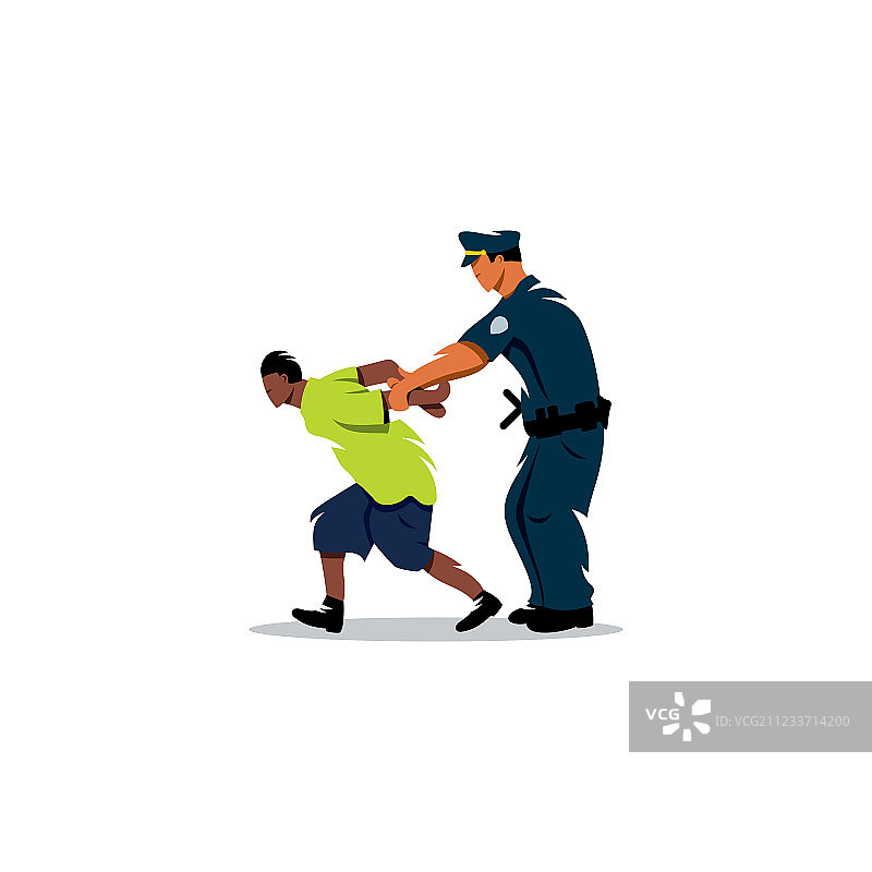 警察逮捕黑人图片素材