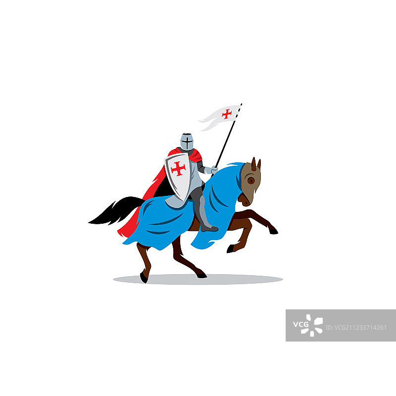 骑马的中世纪骑士图片素材