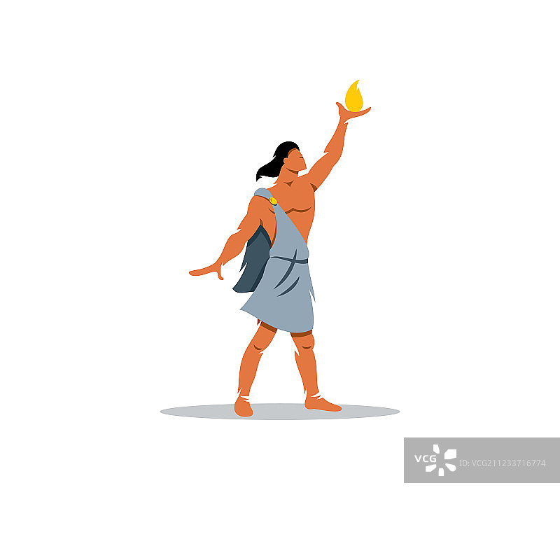 普罗米修斯希腊神话泰坦标志图片素材