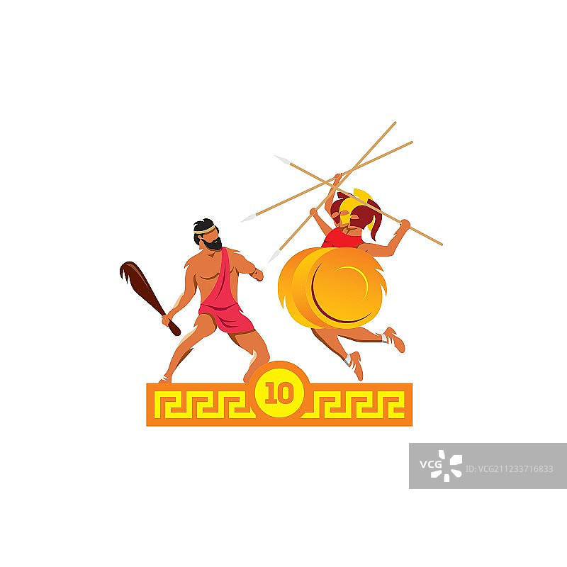 赫拉克勒斯英雄业绩之夺取革律翁的牛群图片素材