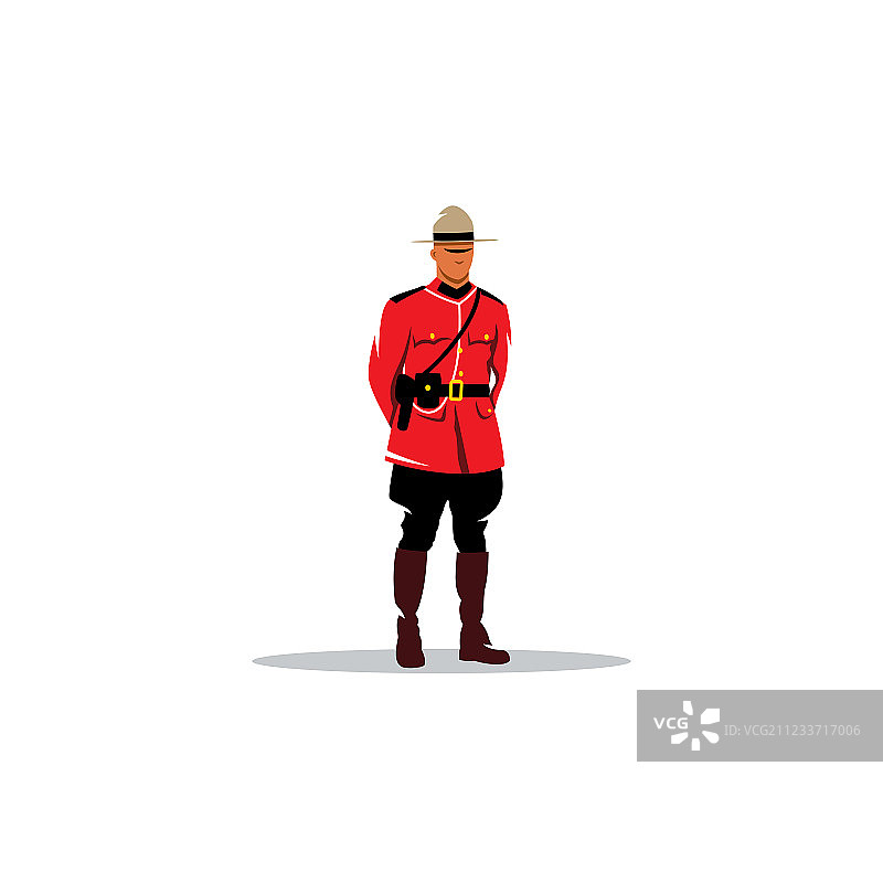 加拿大警察的骑警标志图片素材