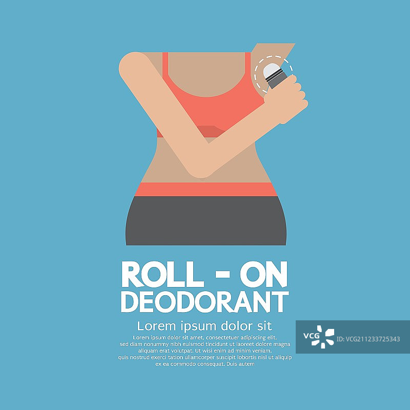 使用滚珠除臭剂的运动型女性图片素材