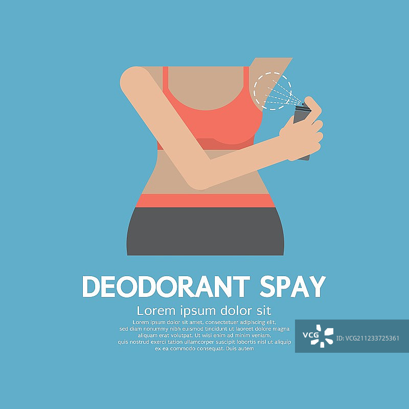 爱运动的女人使用止汗喷雾图片素材
