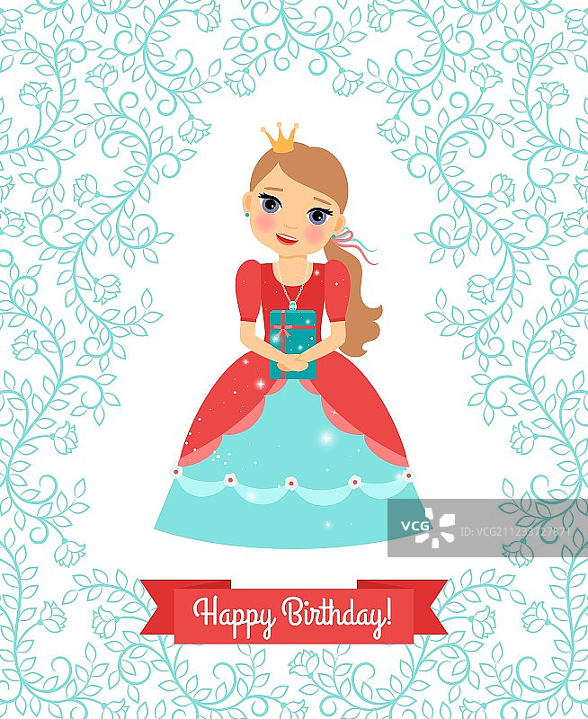 小公主生日贺卡图片素材